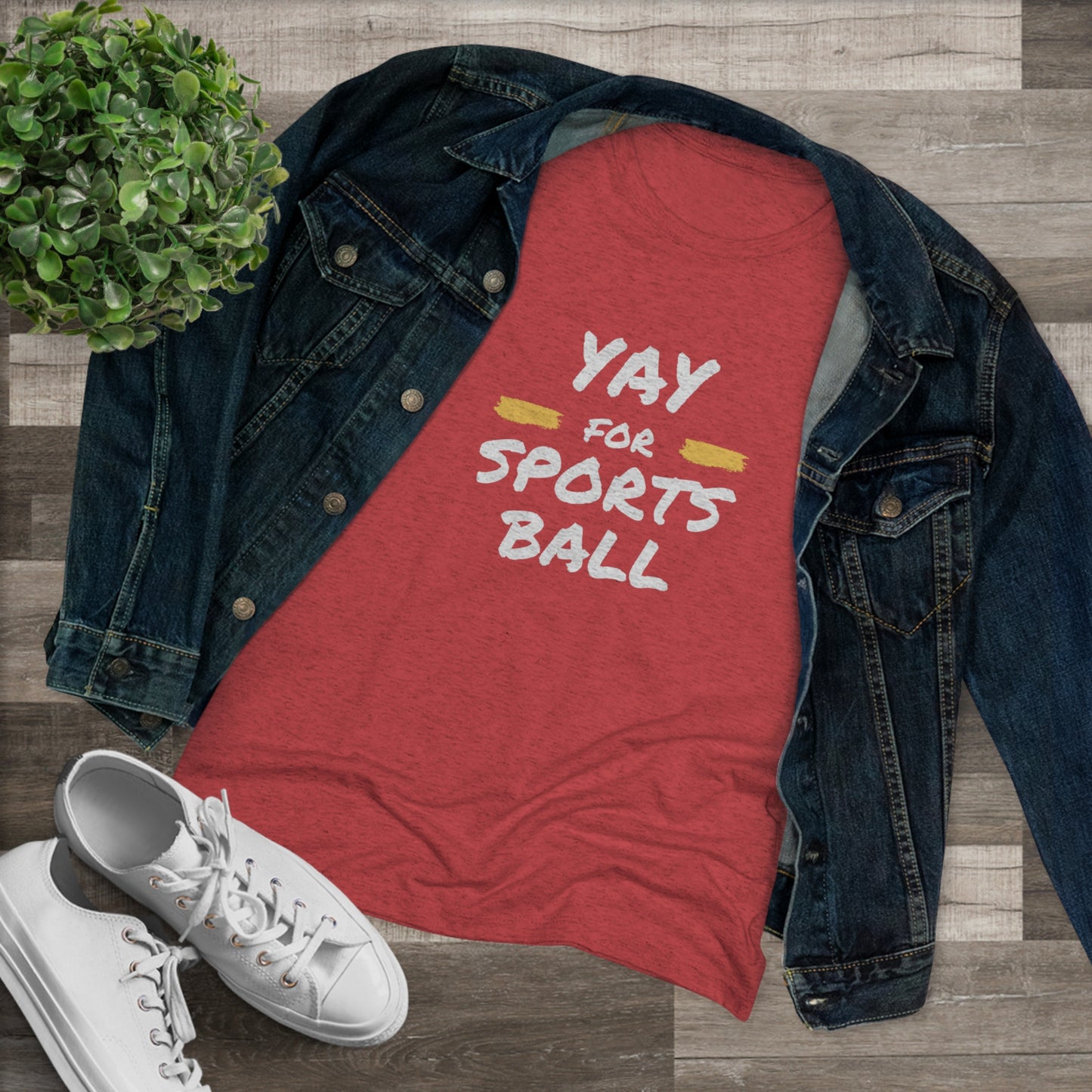 Women's Yay Sports Ball Triblend Tee