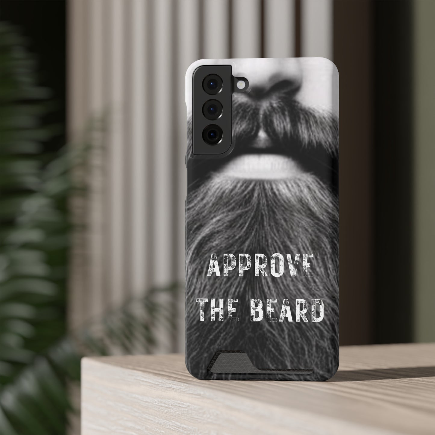 Approve the Beard Phone Case With Card Holder