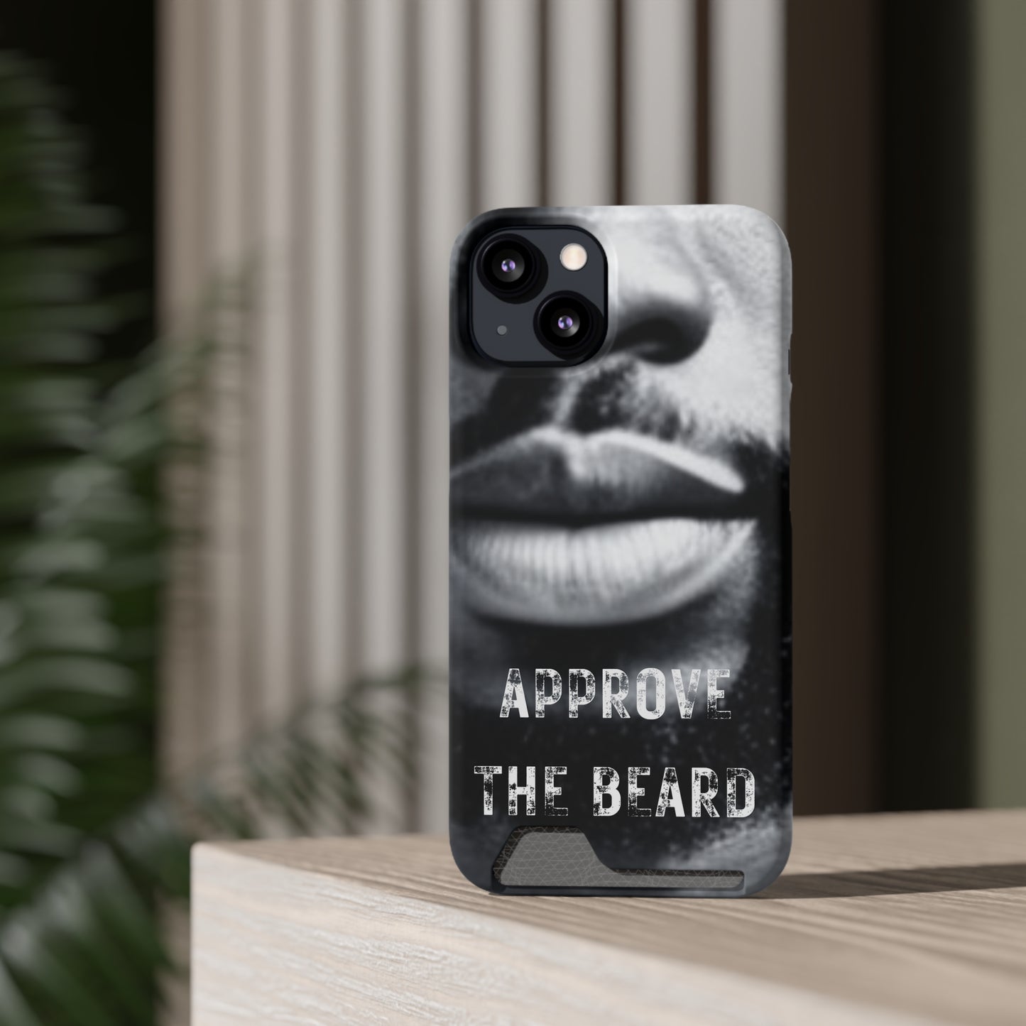 Approve the Beard Phone Case With Card Holder