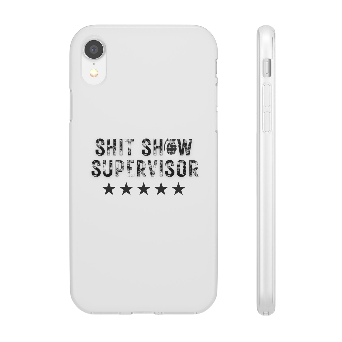 Shit Show Supervisor Clear Flexi Cases
