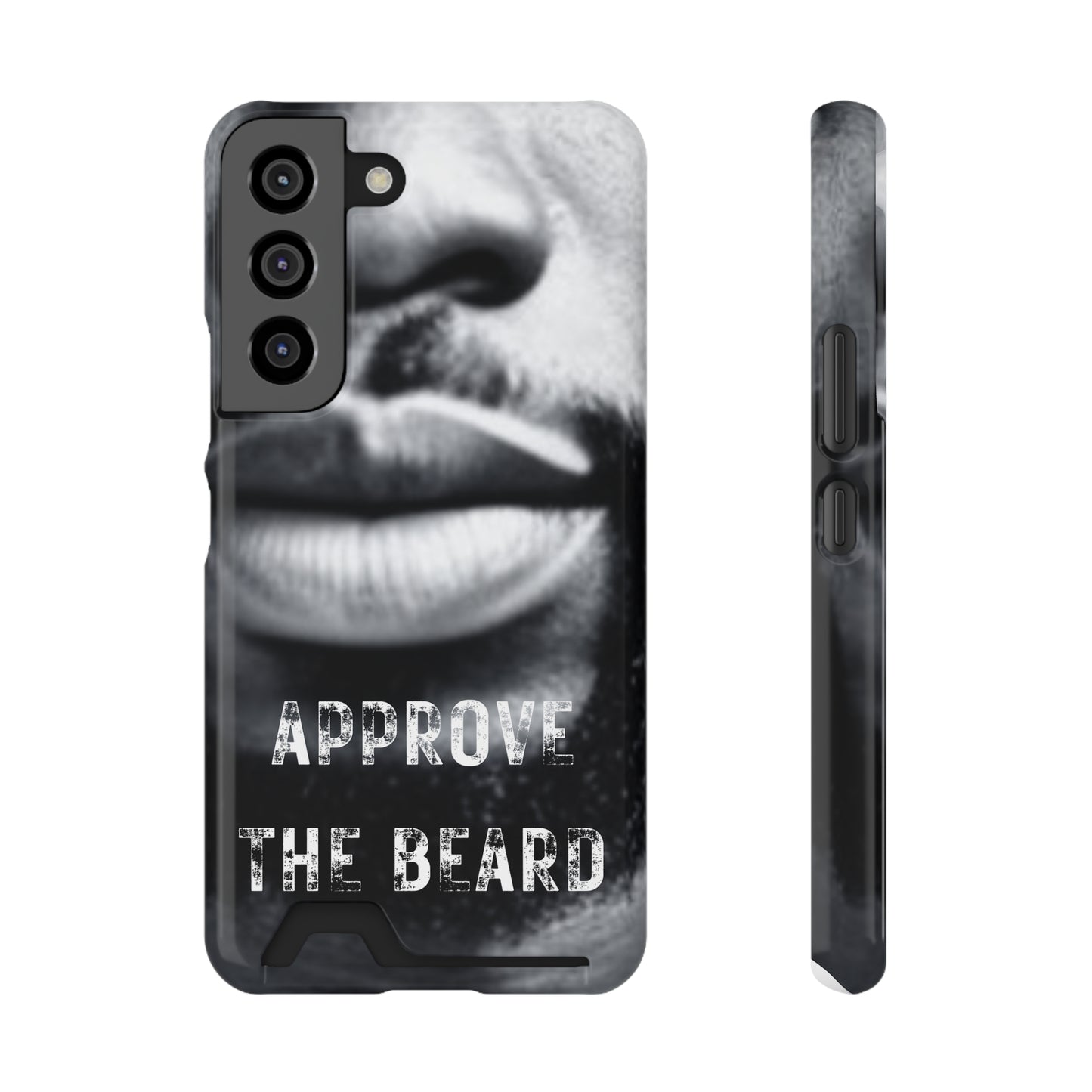 Approve the Beard Phone Case With Card Holder