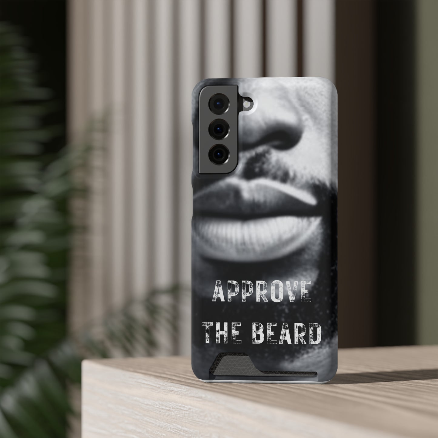 Approve the Beard Phone Case With Card Holder