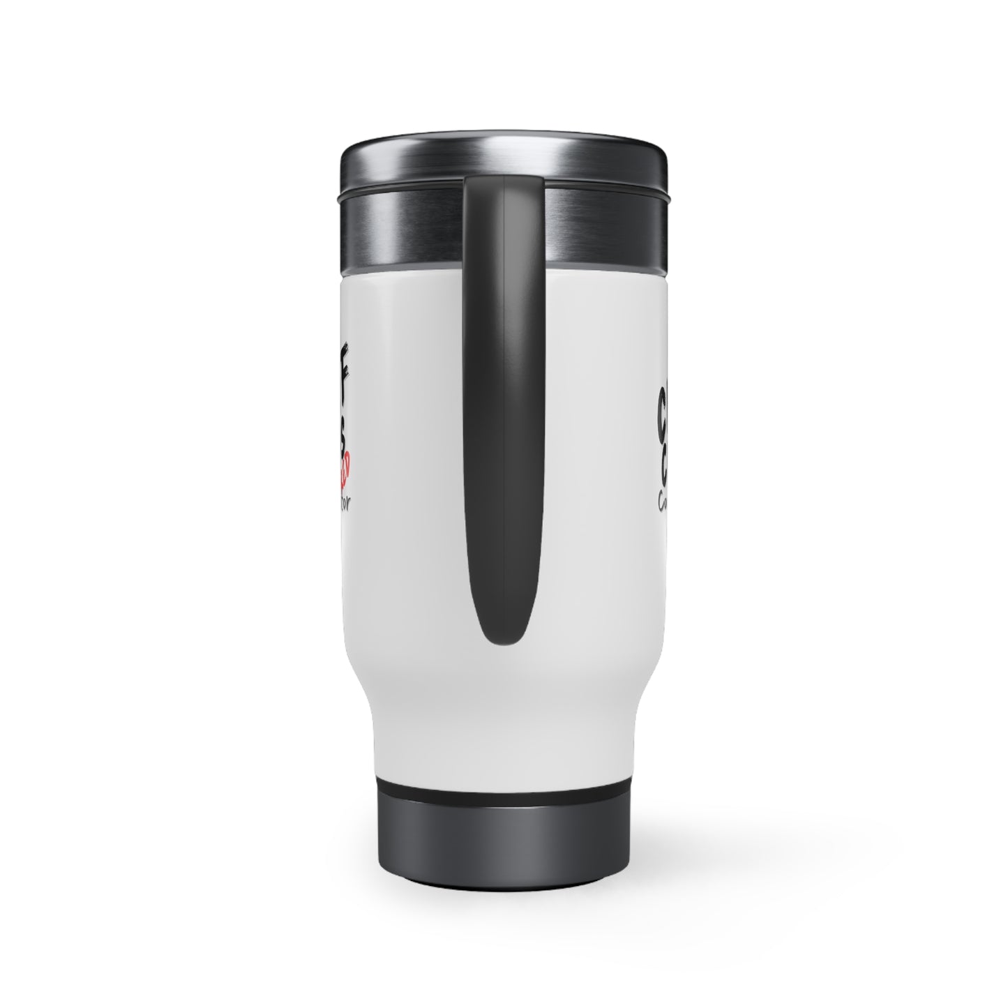 CW2 Chaos Coordinator Retired Stainless Steel Travel Mug with Handle, 14oz