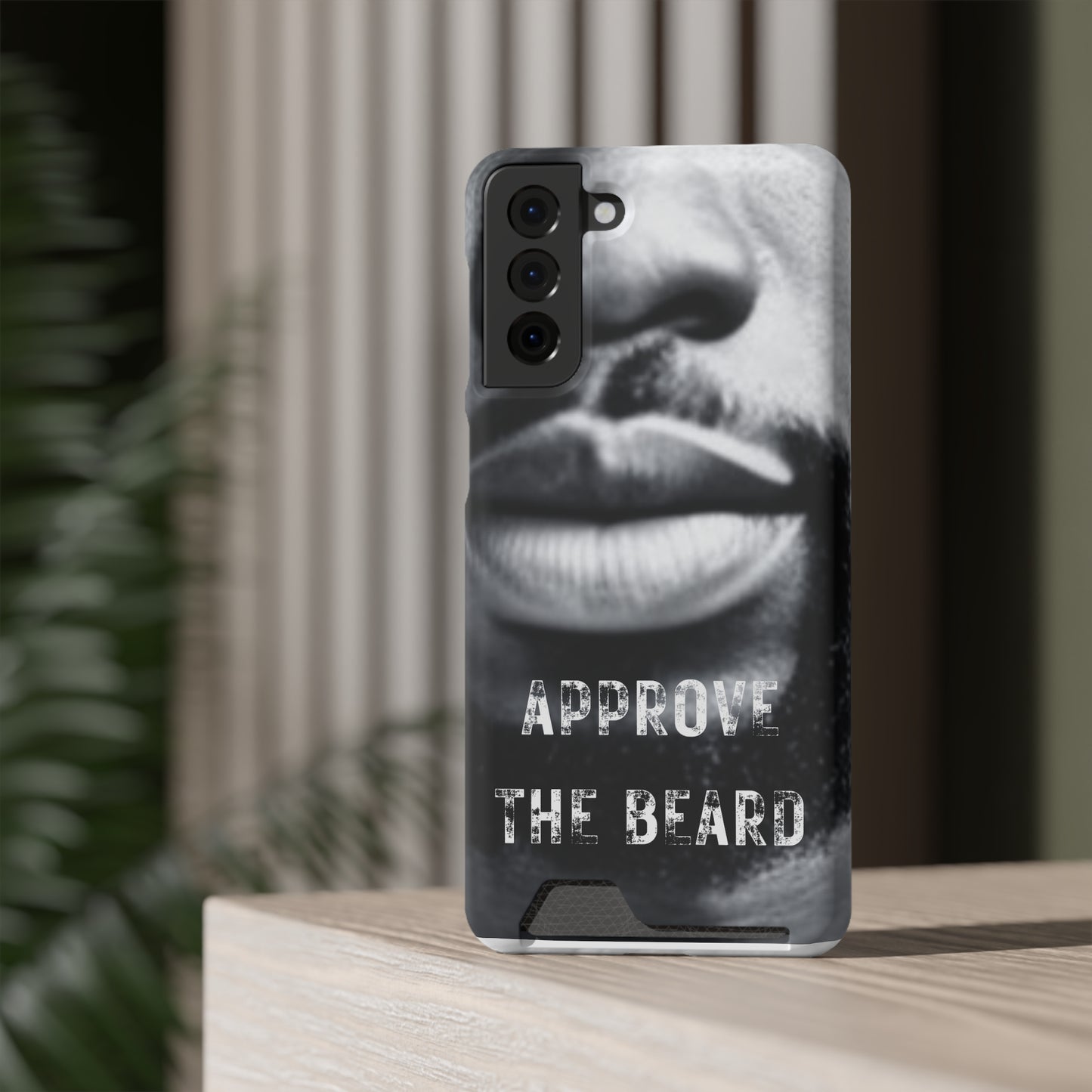 Approve the Beard Phone Case With Card Holder