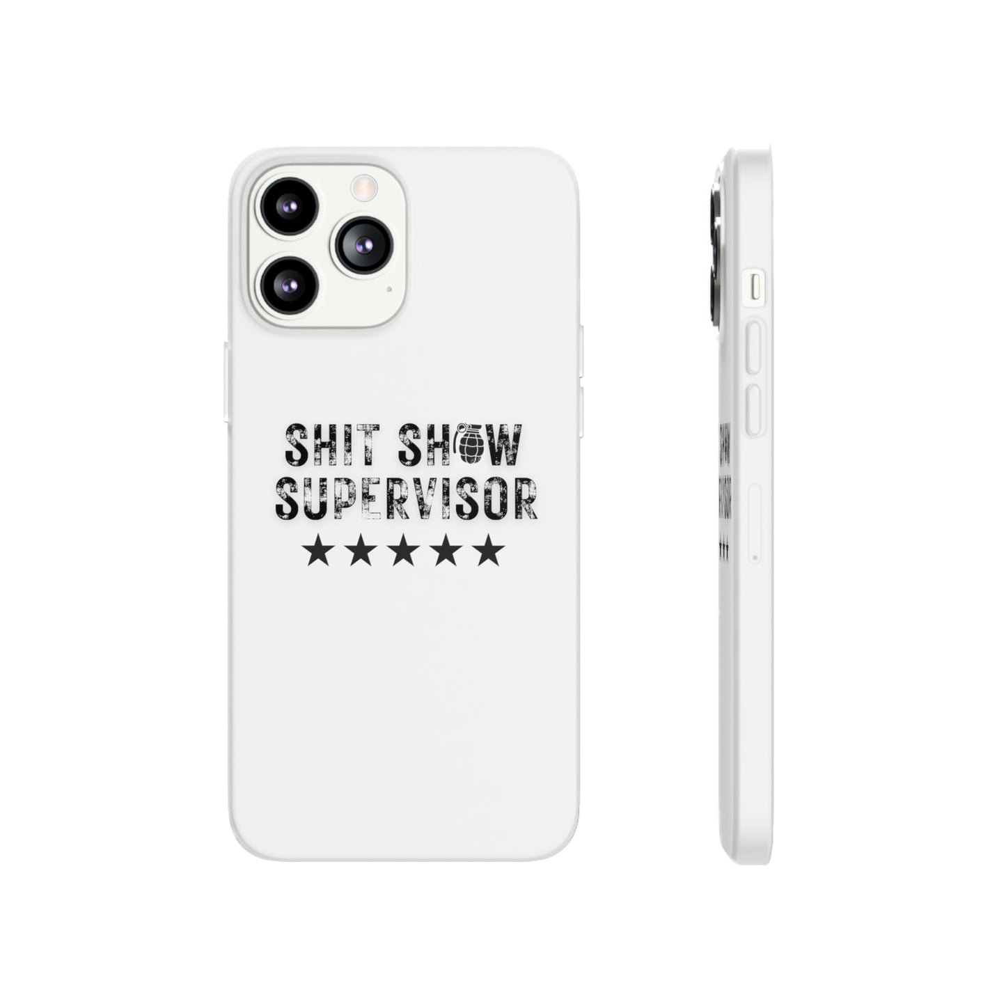 Shit Show Supervisor Clear Flexi Cases