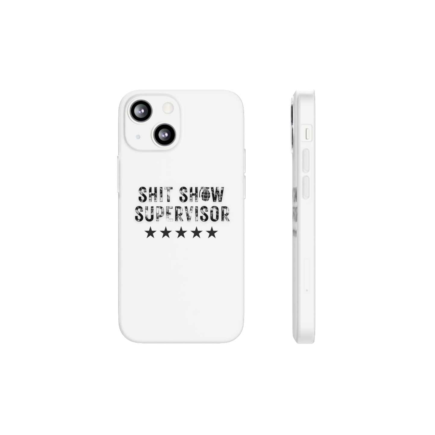 Shit Show Supervisor Clear Flexi Cases
