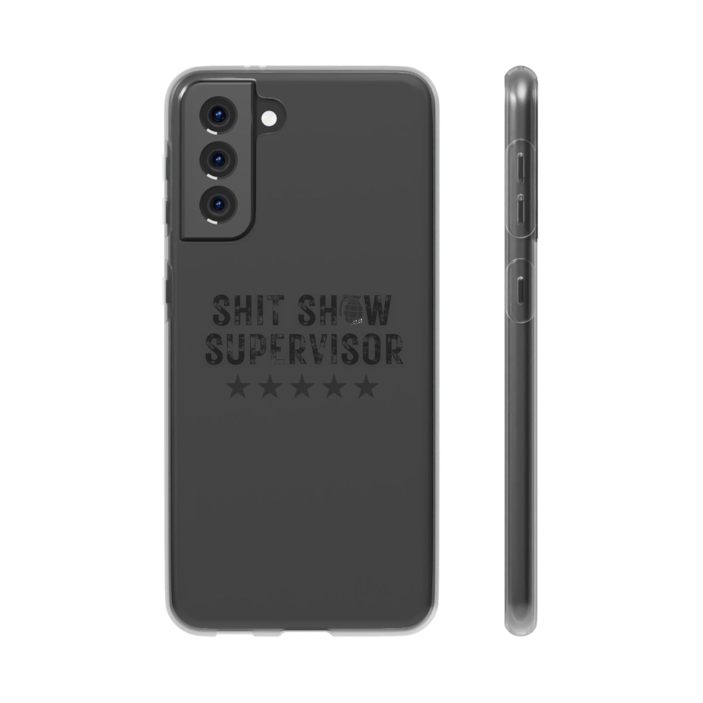 Shit Show Supervisor Clear Flexi Cases
