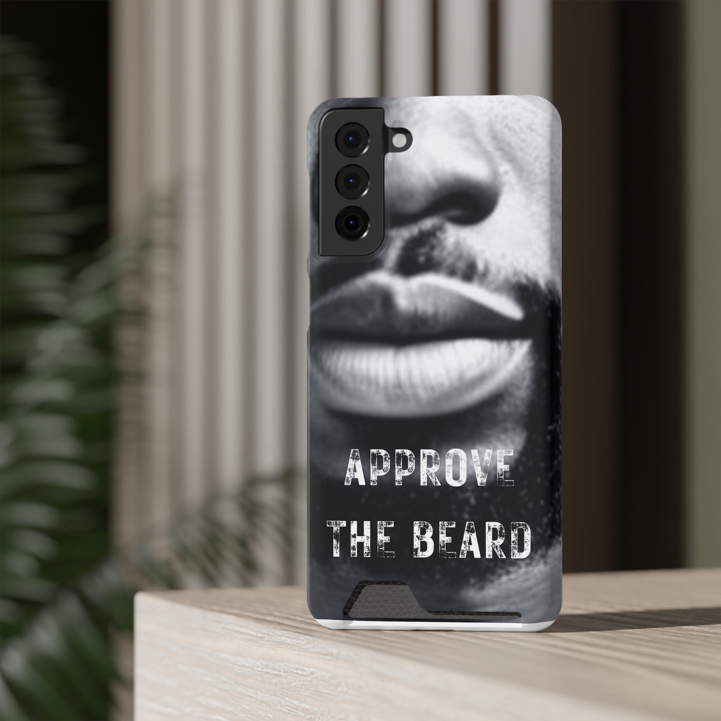 Approve the Beard Phone Case With Card Holder