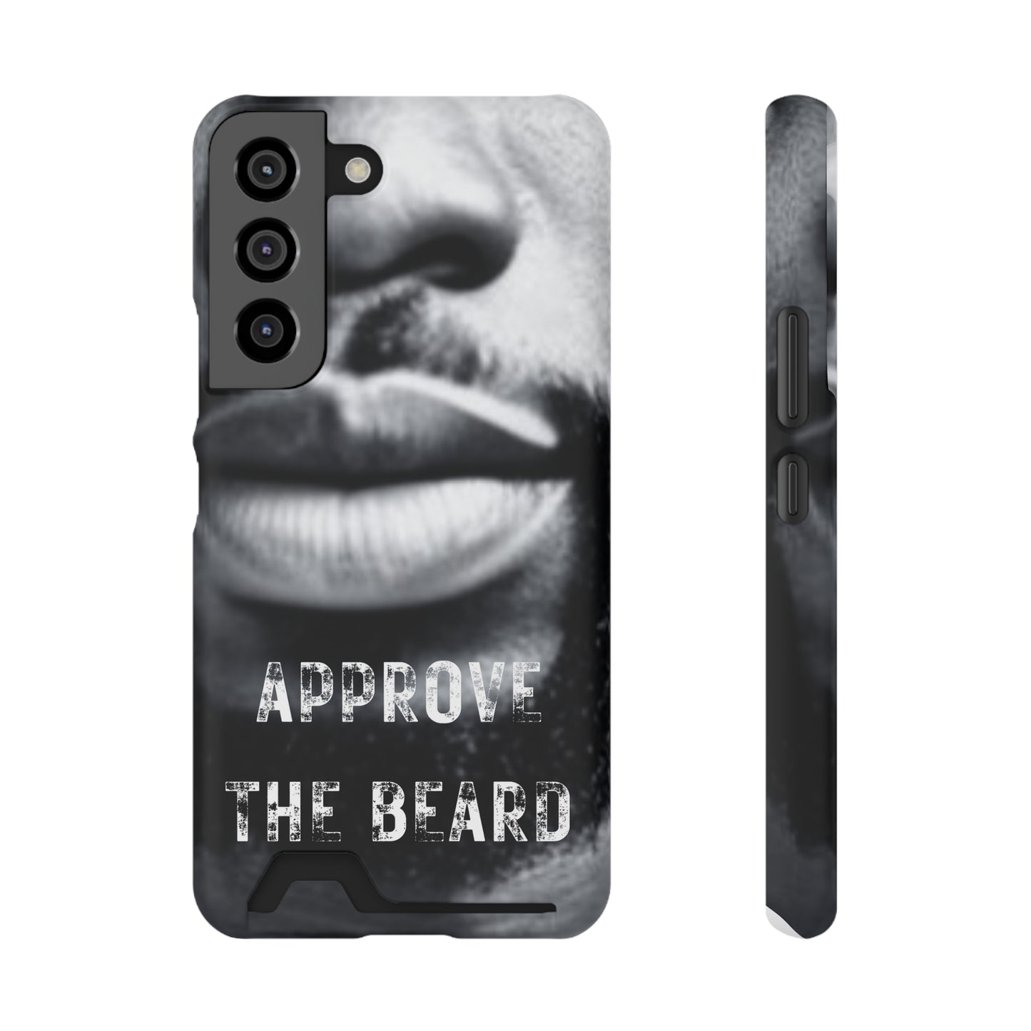 Approve the Beard Phone Case With Card Holder