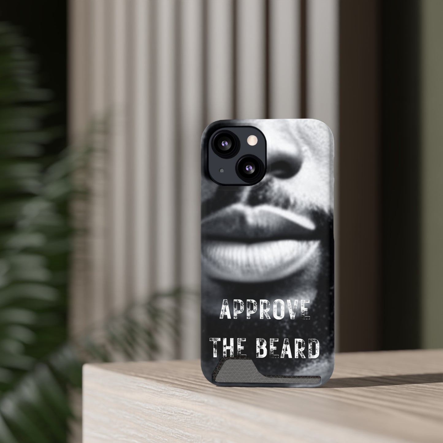 Approve the Beard Phone Case With Card Holder