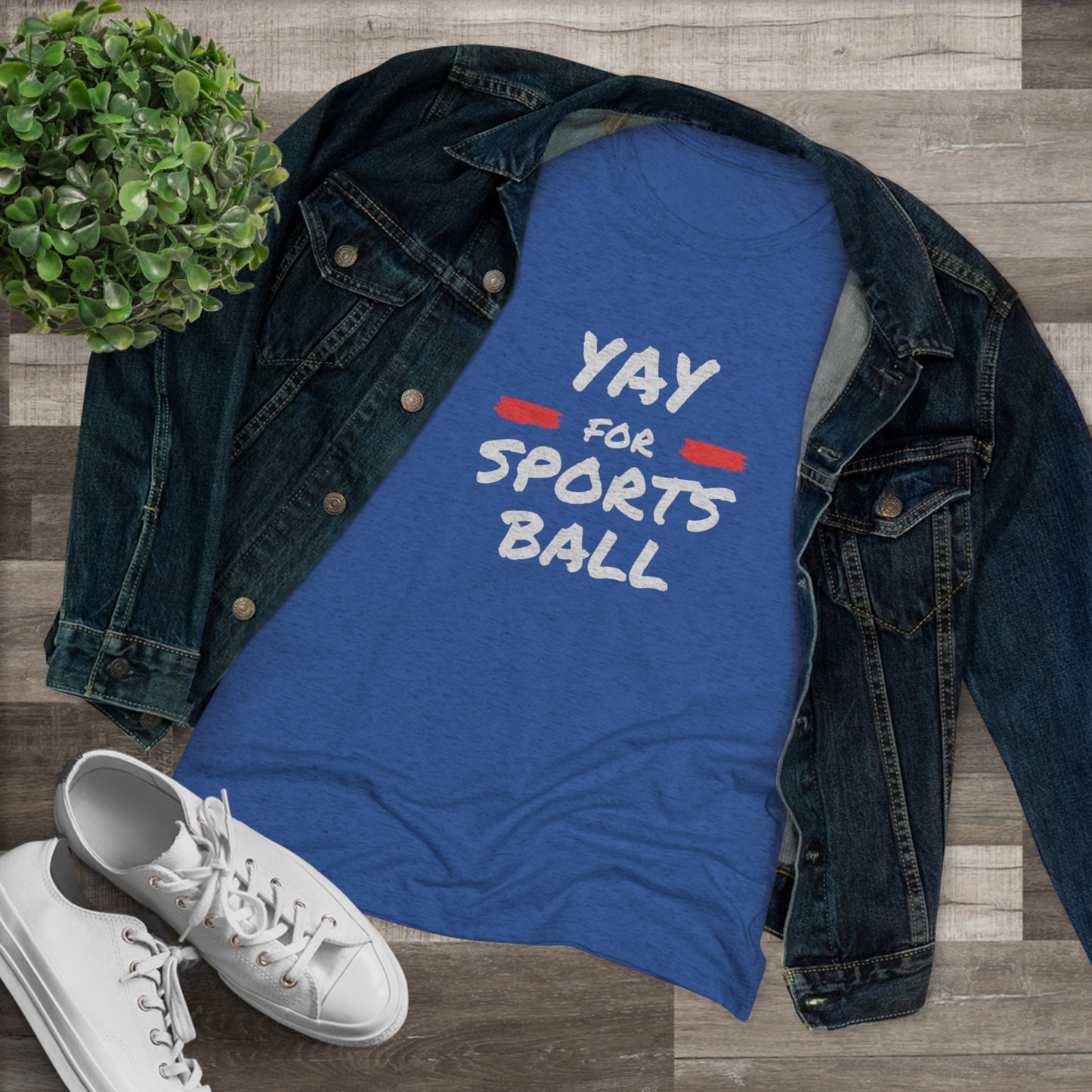 Women's Yay Sports Ball Triblend Tee