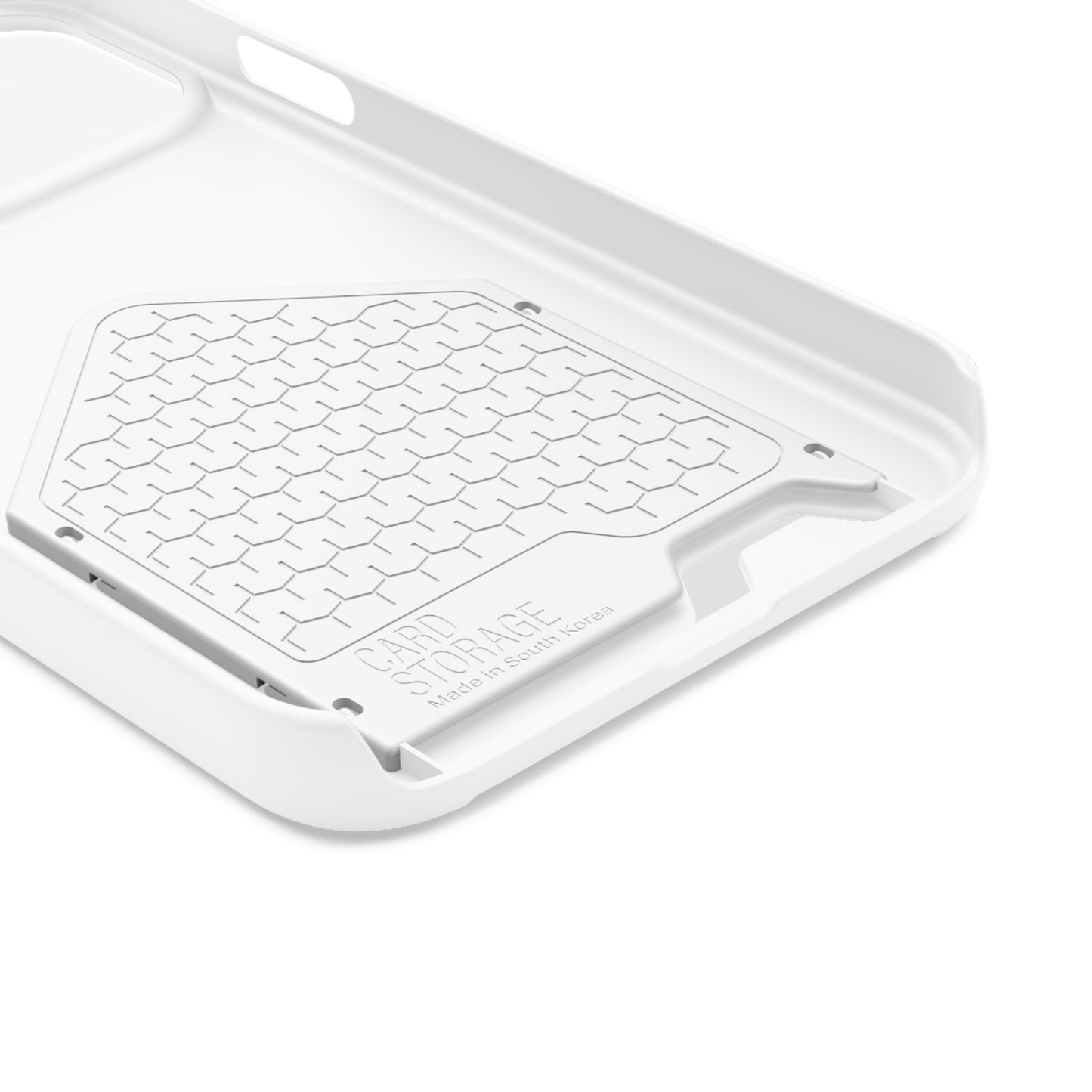White End Oxygen Theft Phone Case With Card Holder