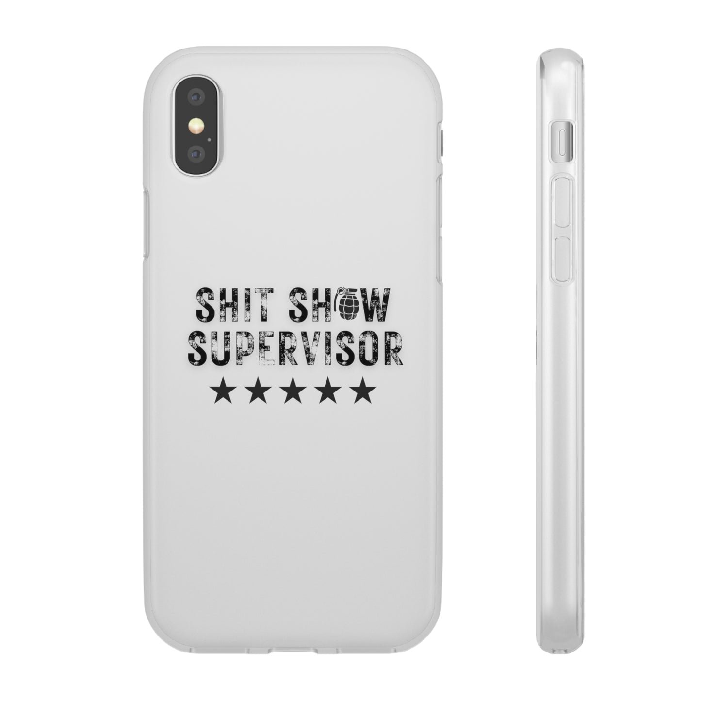 Shit Show Supervisor Clear Flexi Cases