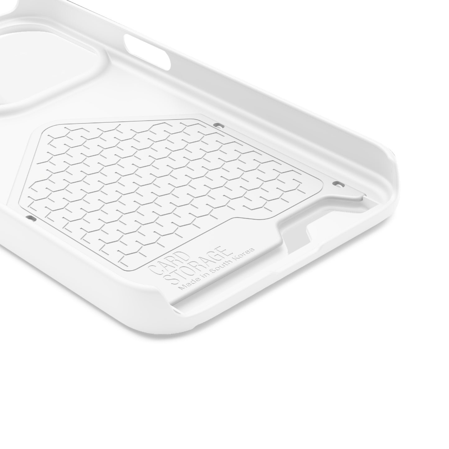 White End Oxygen Theft Phone Case With Card Holder