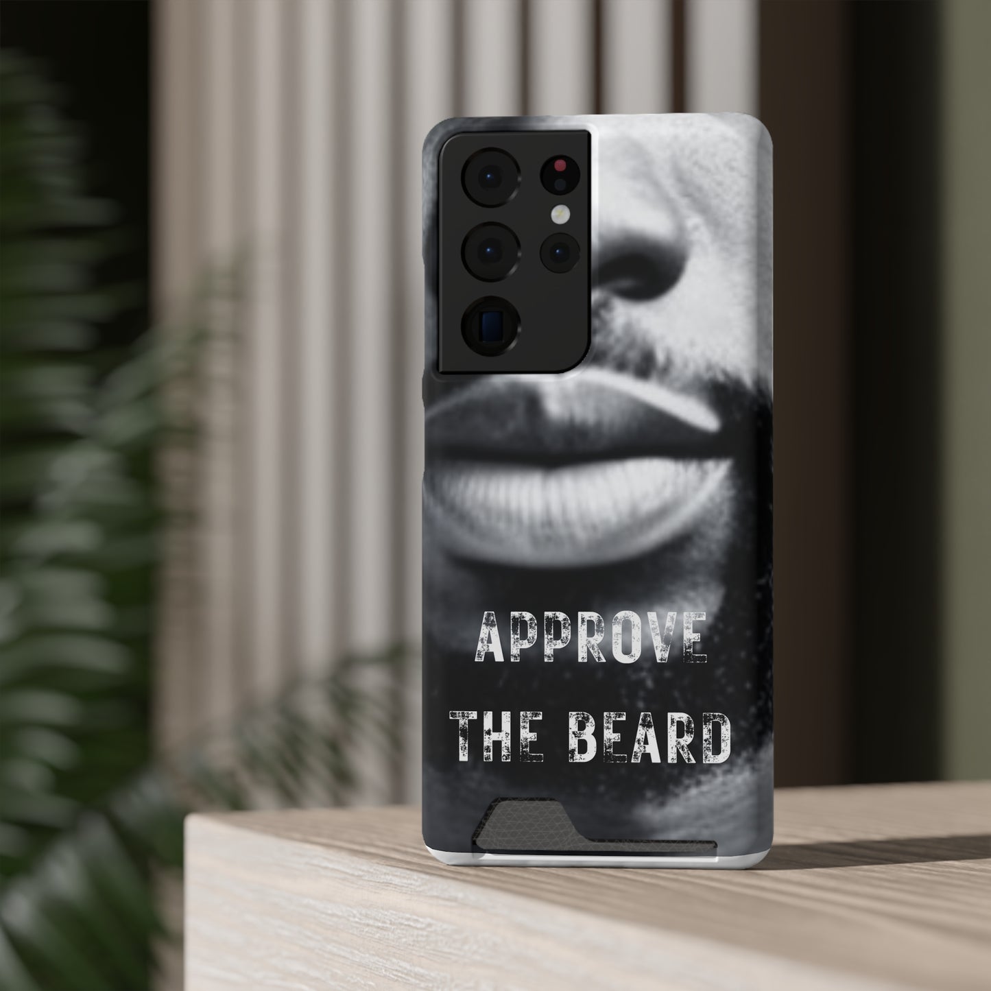 Approve the Beard Phone Case With Card Holder