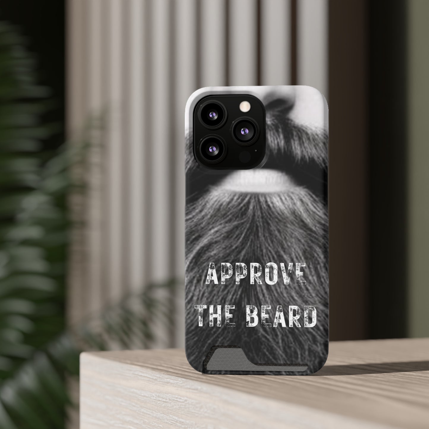 Approve the Beard Phone Case With Card Holder