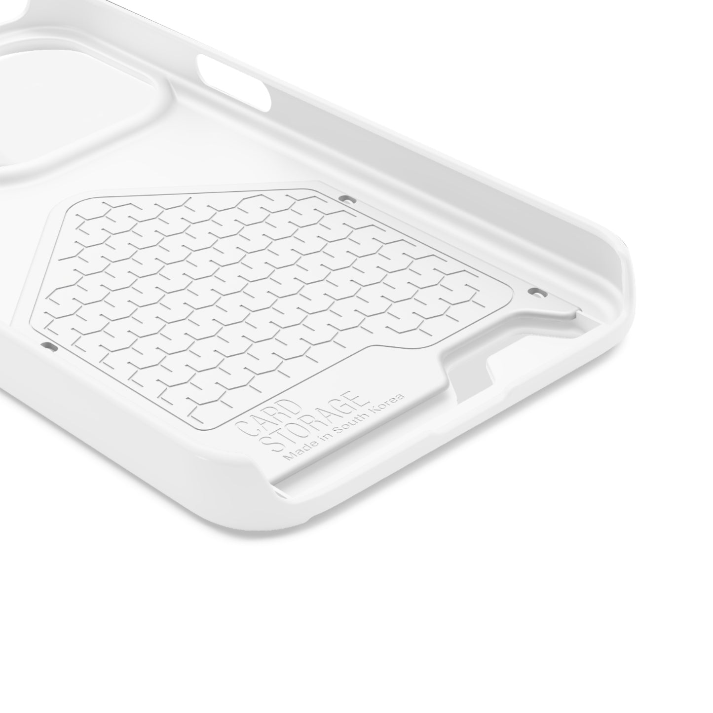 White End Oxygen Theft Phone Case With Card Holder