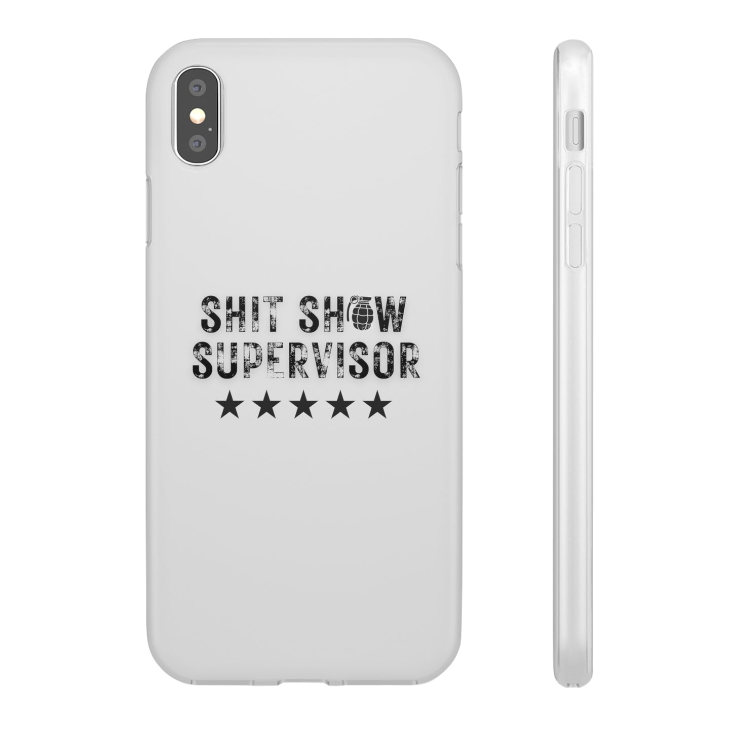 Shit Show Supervisor Clear Flexi Cases