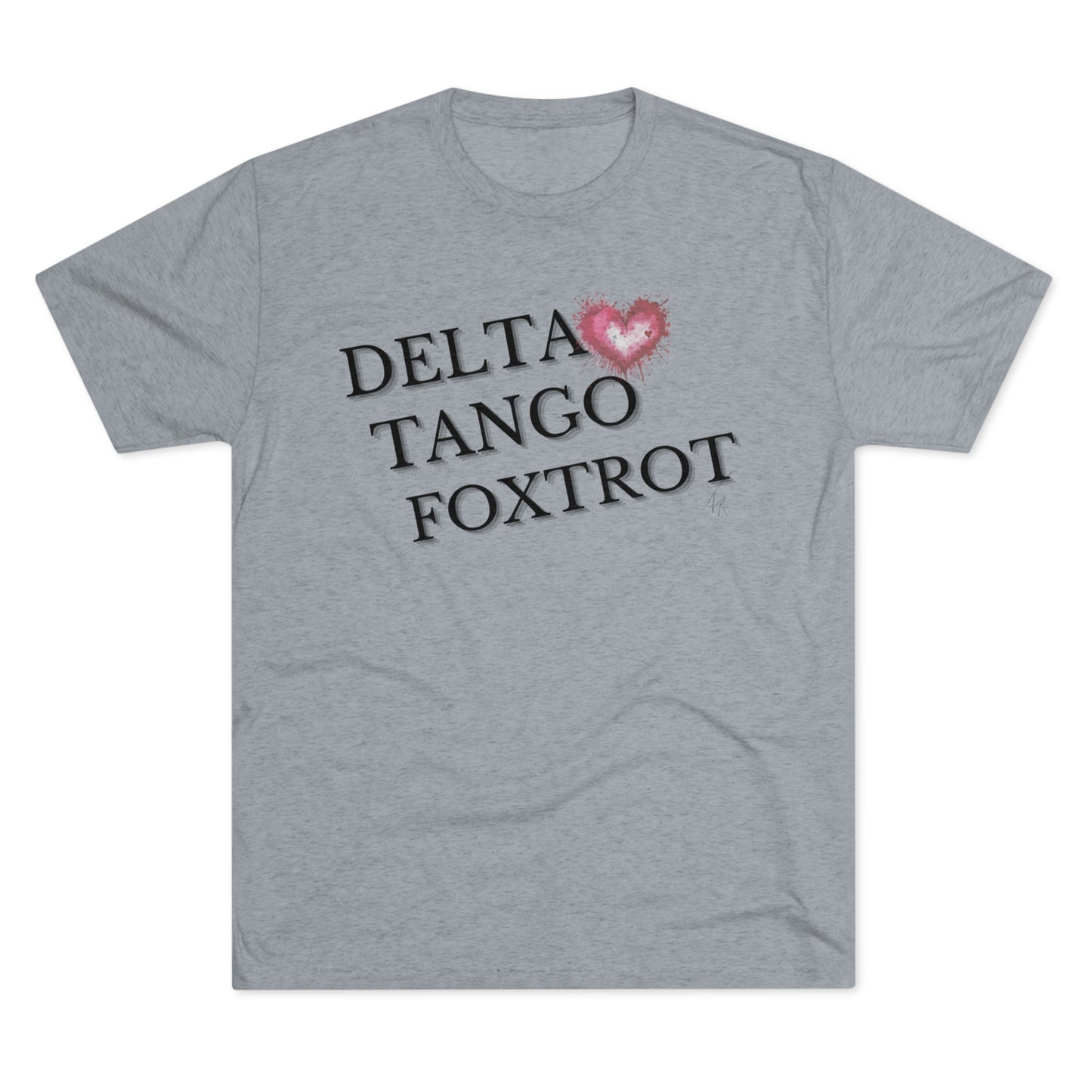 Heart Delta Tango Foxtrot Tri-Blend Crew Tee