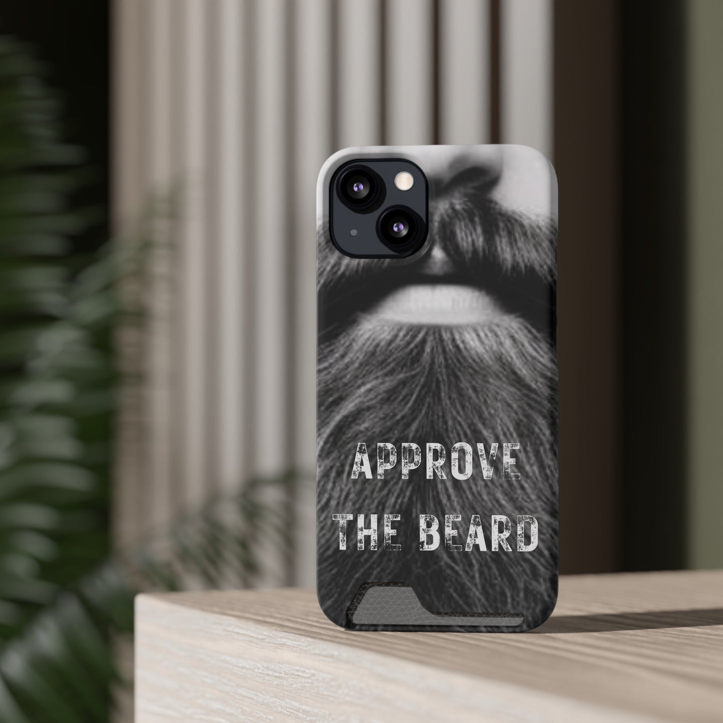 Approve the Beard Phone Case With Card Holder