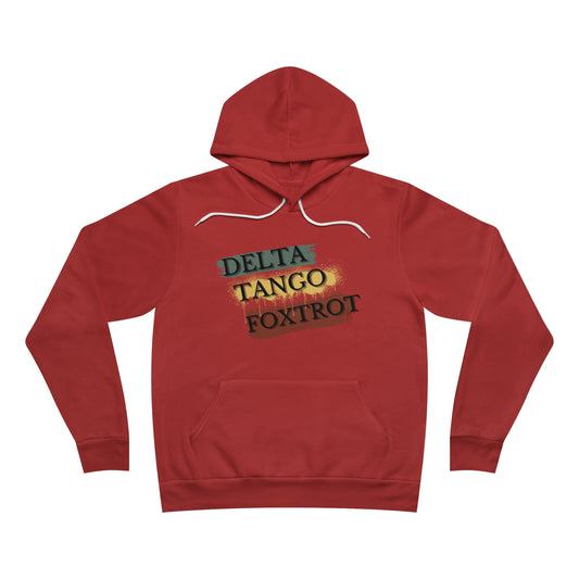 Unisex Delta Tango Foxtrot Sponge Fleece Pullover Hoodie