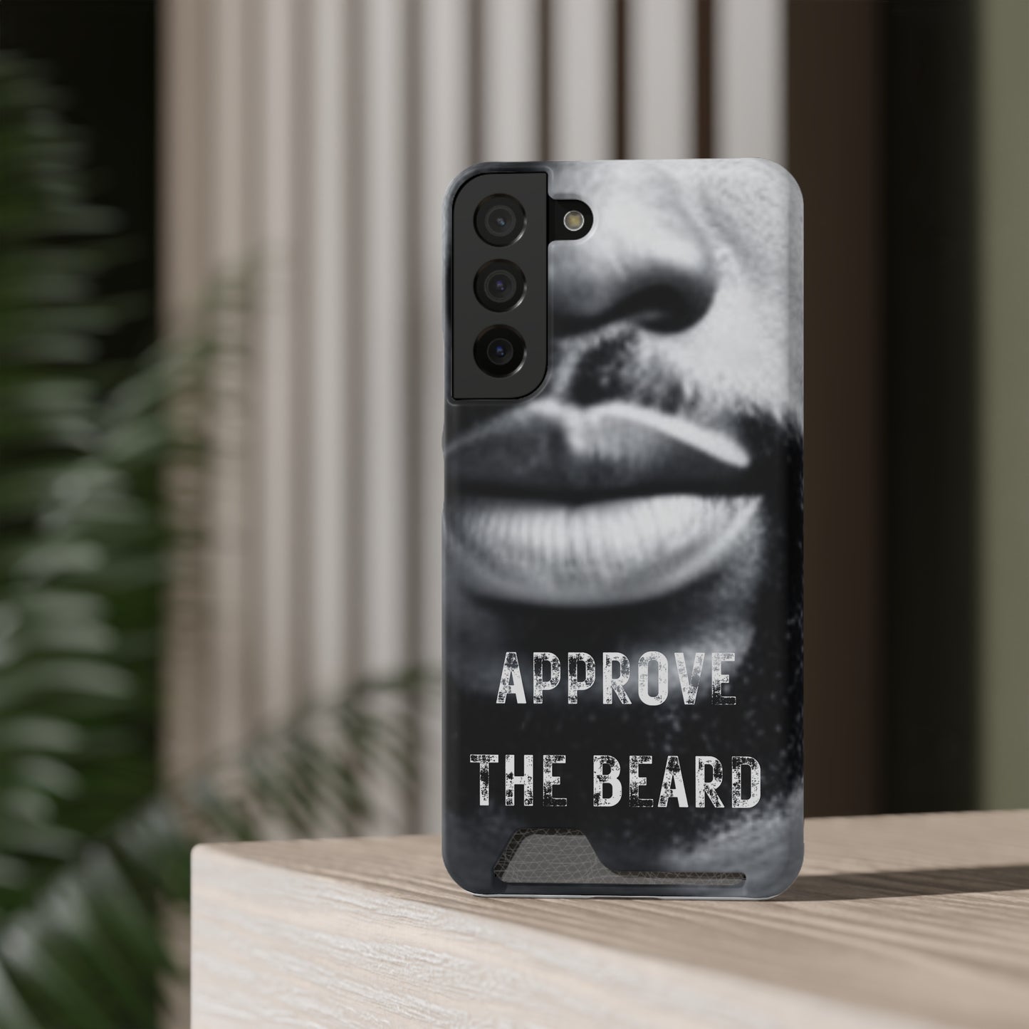 Approve the Beard Phone Case With Card Holder