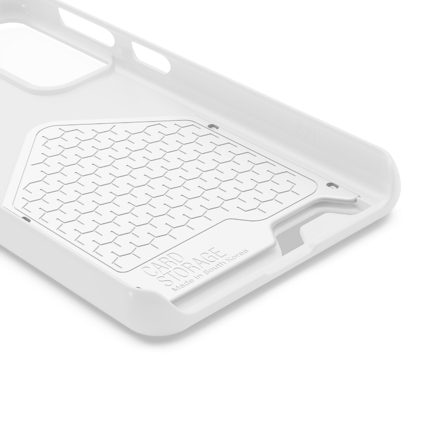 White End Oxygen Theft Phone Case With Card Holder