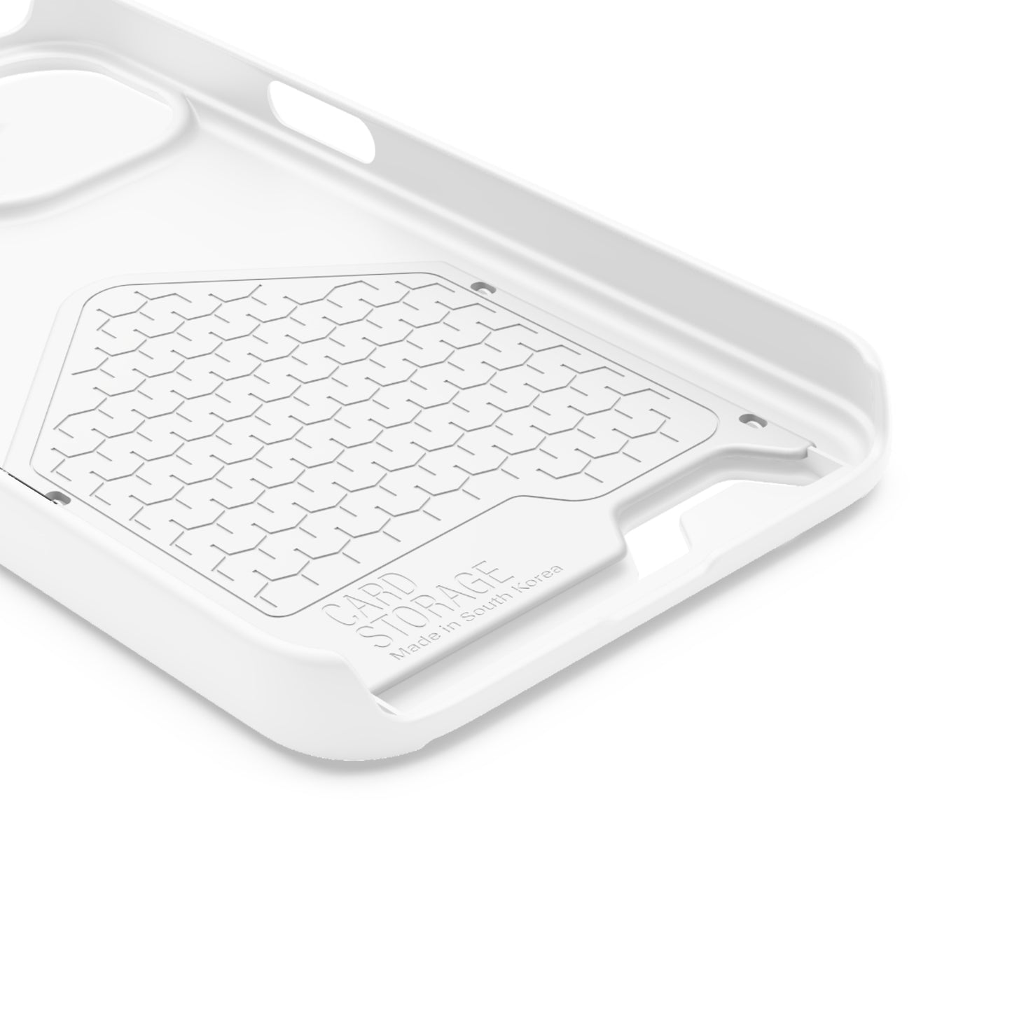 White End Oxygen Theft Phone Case With Card Holder