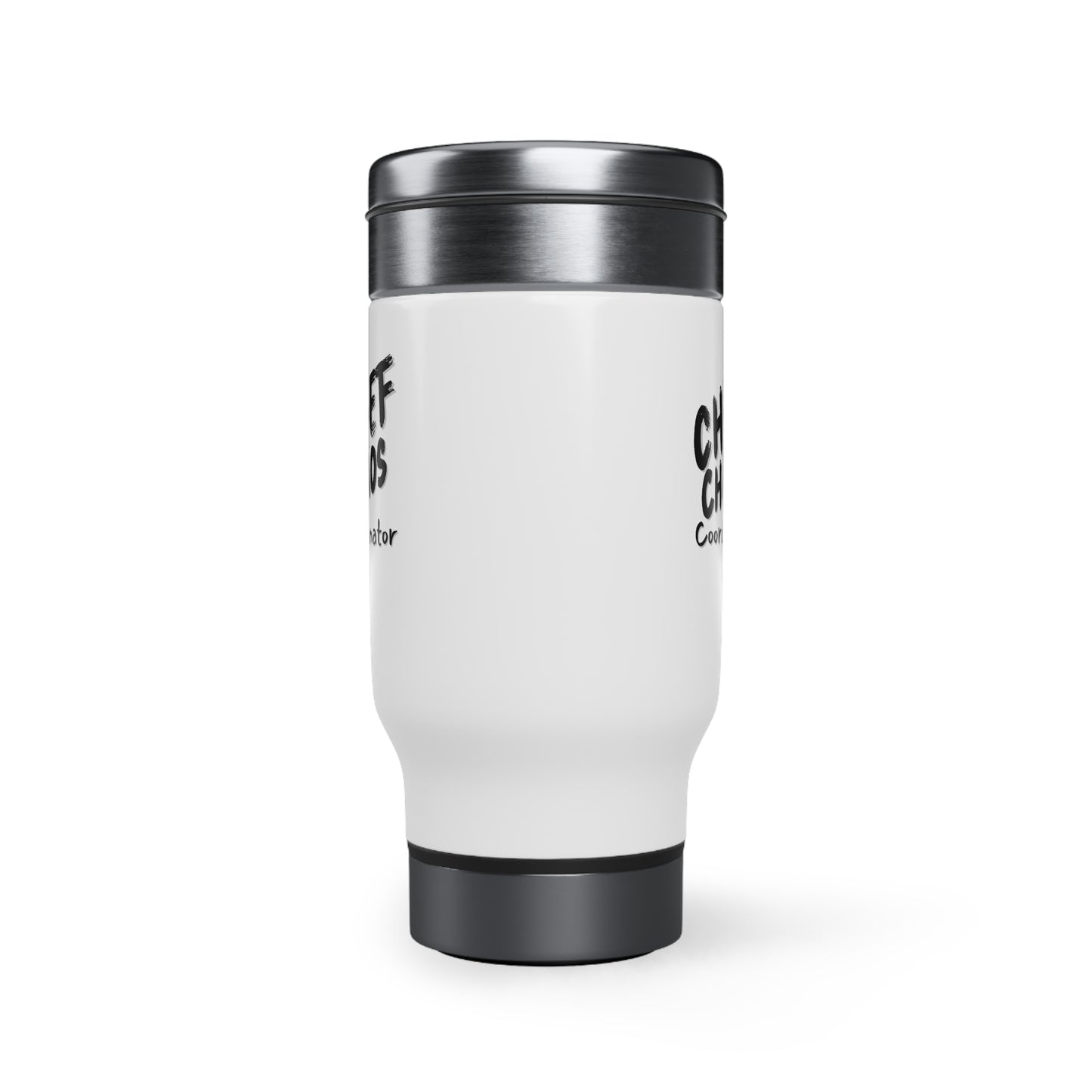 WO1 Chief Chaos Coordinator Stainless Steel Travel Mug with Handle, 14oz