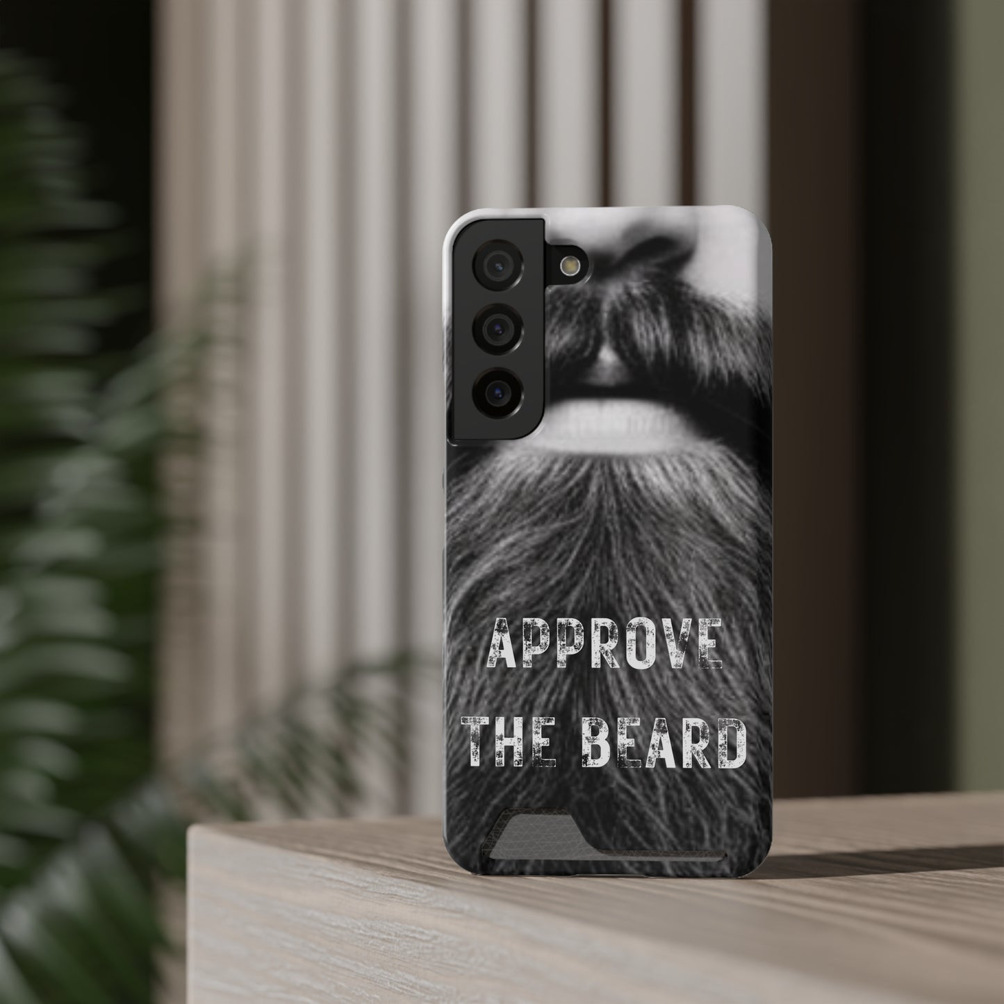 Approve the Beard Phone Case With Card Holder