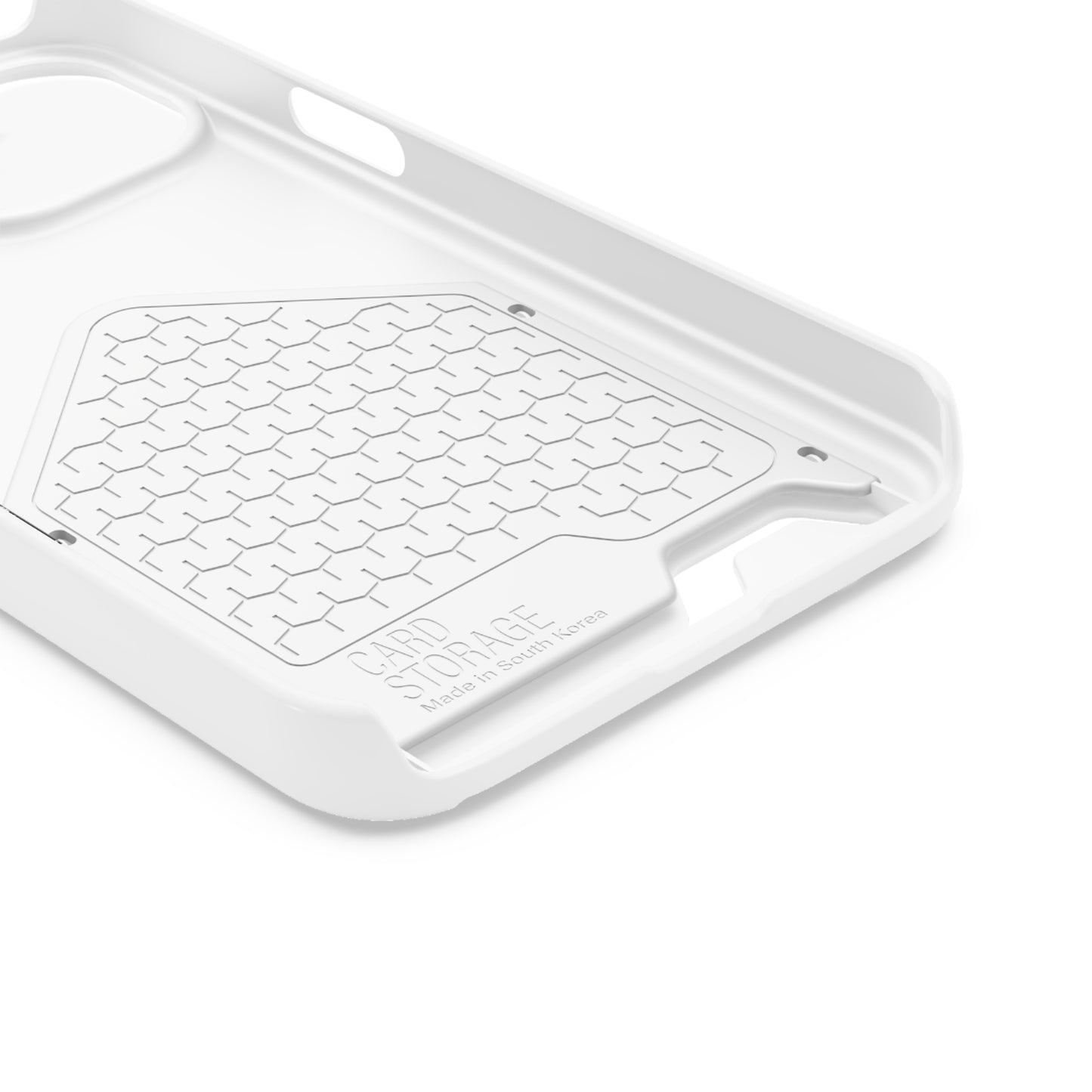 White End Oxygen Theft Phone Case With Card Holder