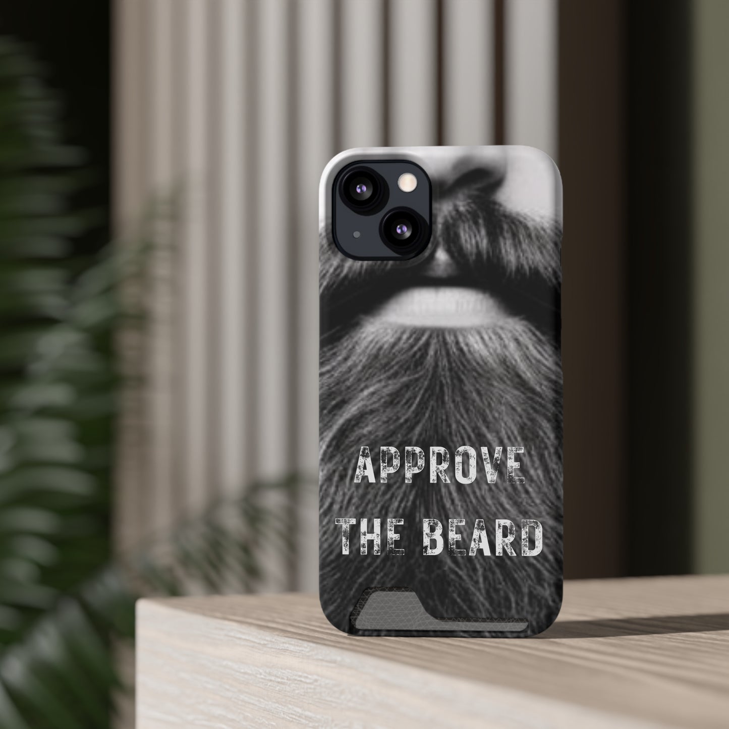 Approve the Beard Phone Case With Card Holder