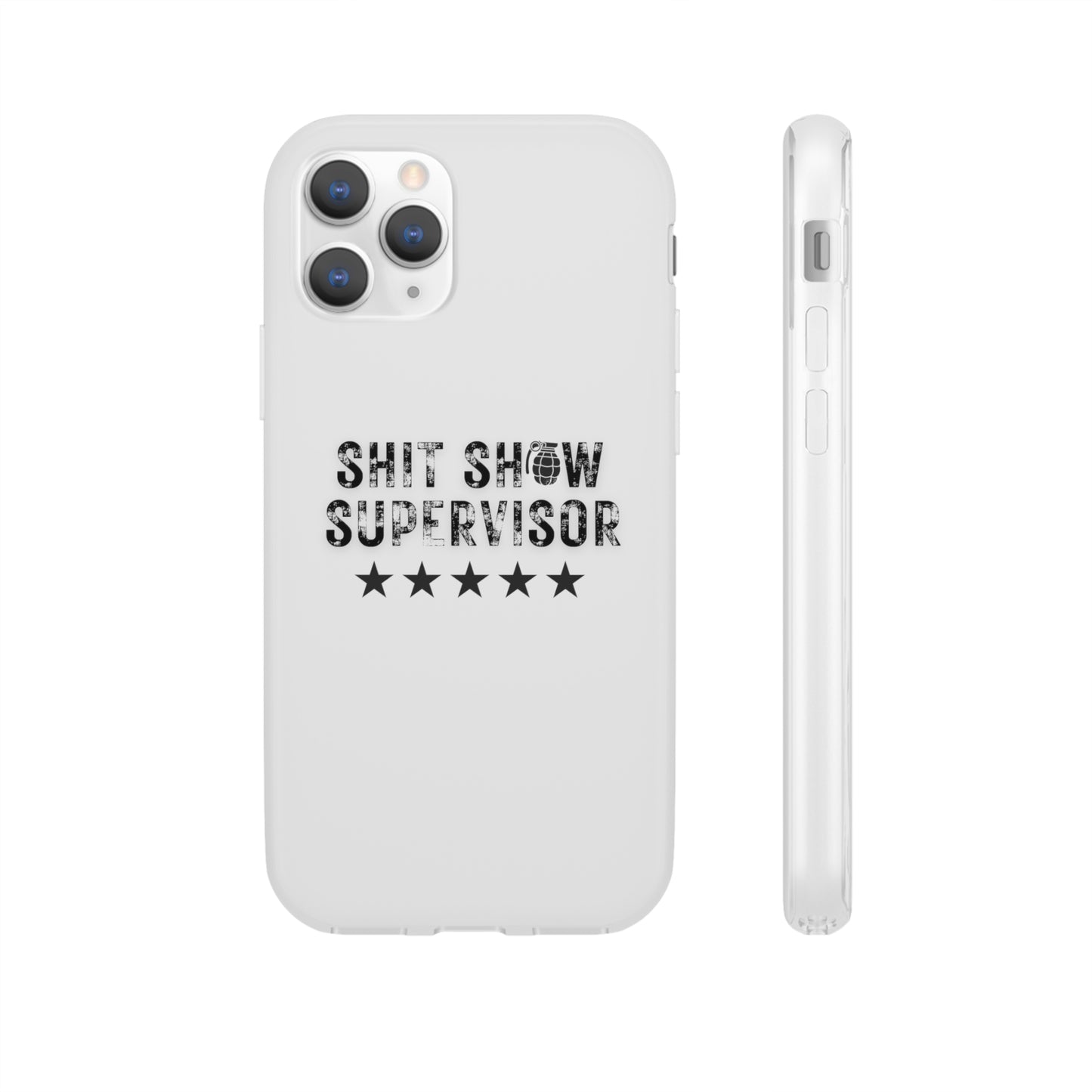 Shit Show Supervisor Clear Flexi Cases