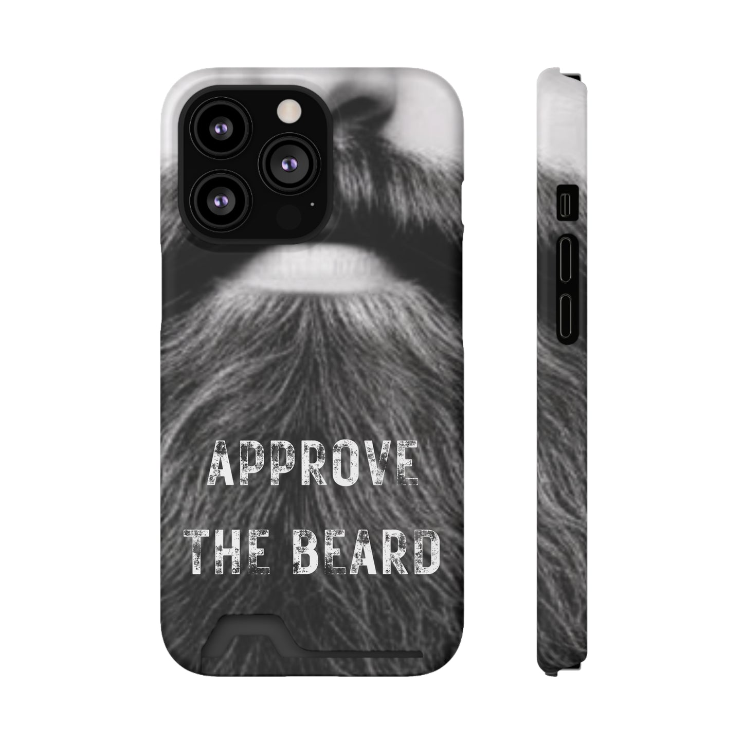 Approve the Beard Phone Case With Card Holder