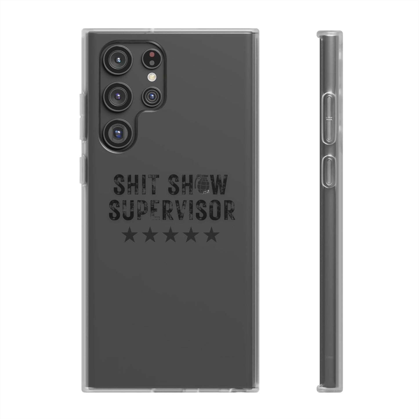 Shit Show Supervisor Clear Flexi Cases