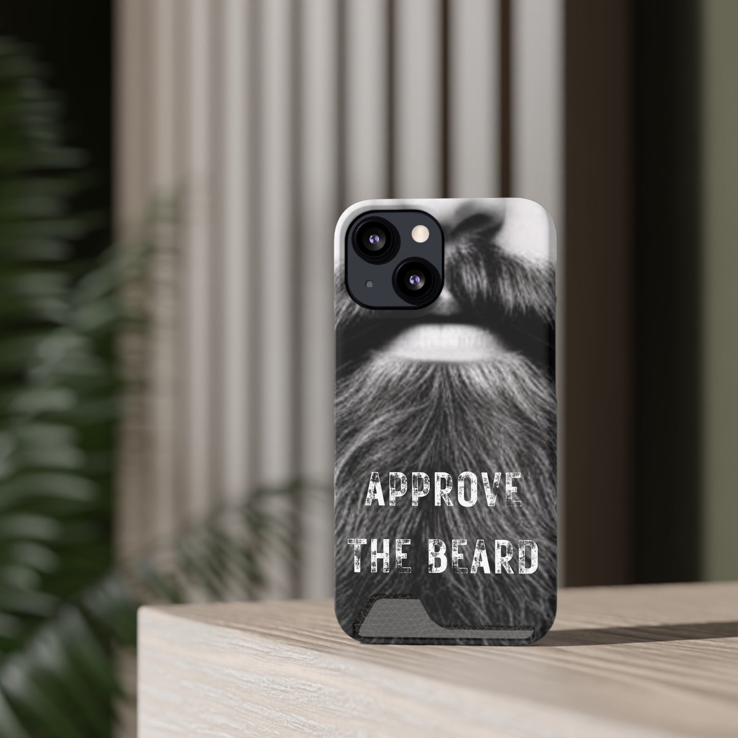 Approve the Beard Phone Case With Card Holder