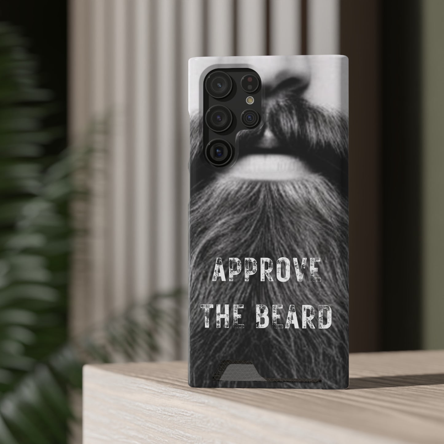 Approve the Beard Phone Case With Card Holder