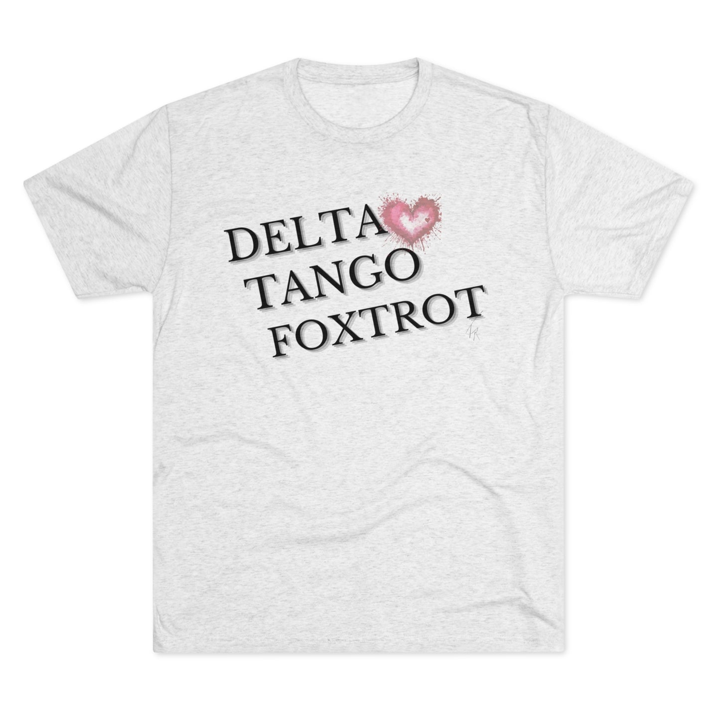 Heart Delta Tango Foxtrot Tri-Blend Crew Tee