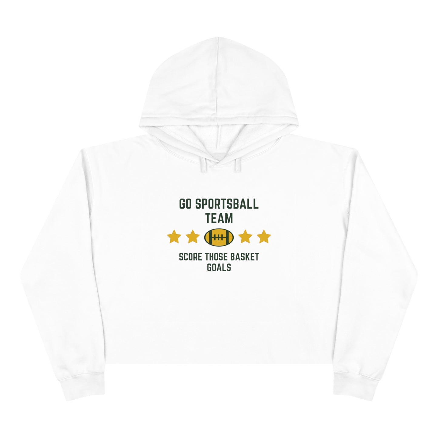 Women's Crop Sports Ball Team Hoodie