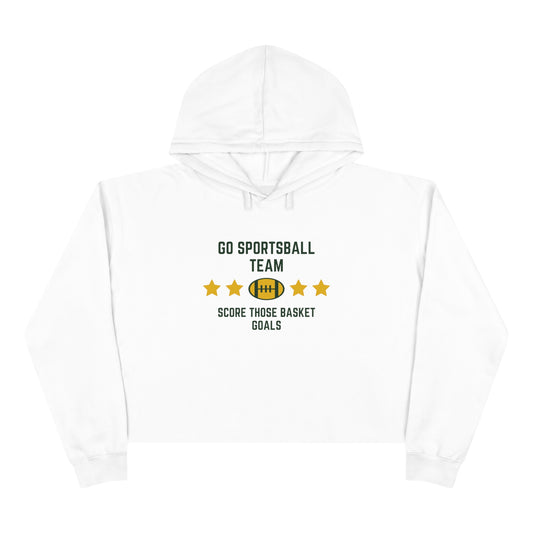 Women's Crop Sports Ball Team Hoodie