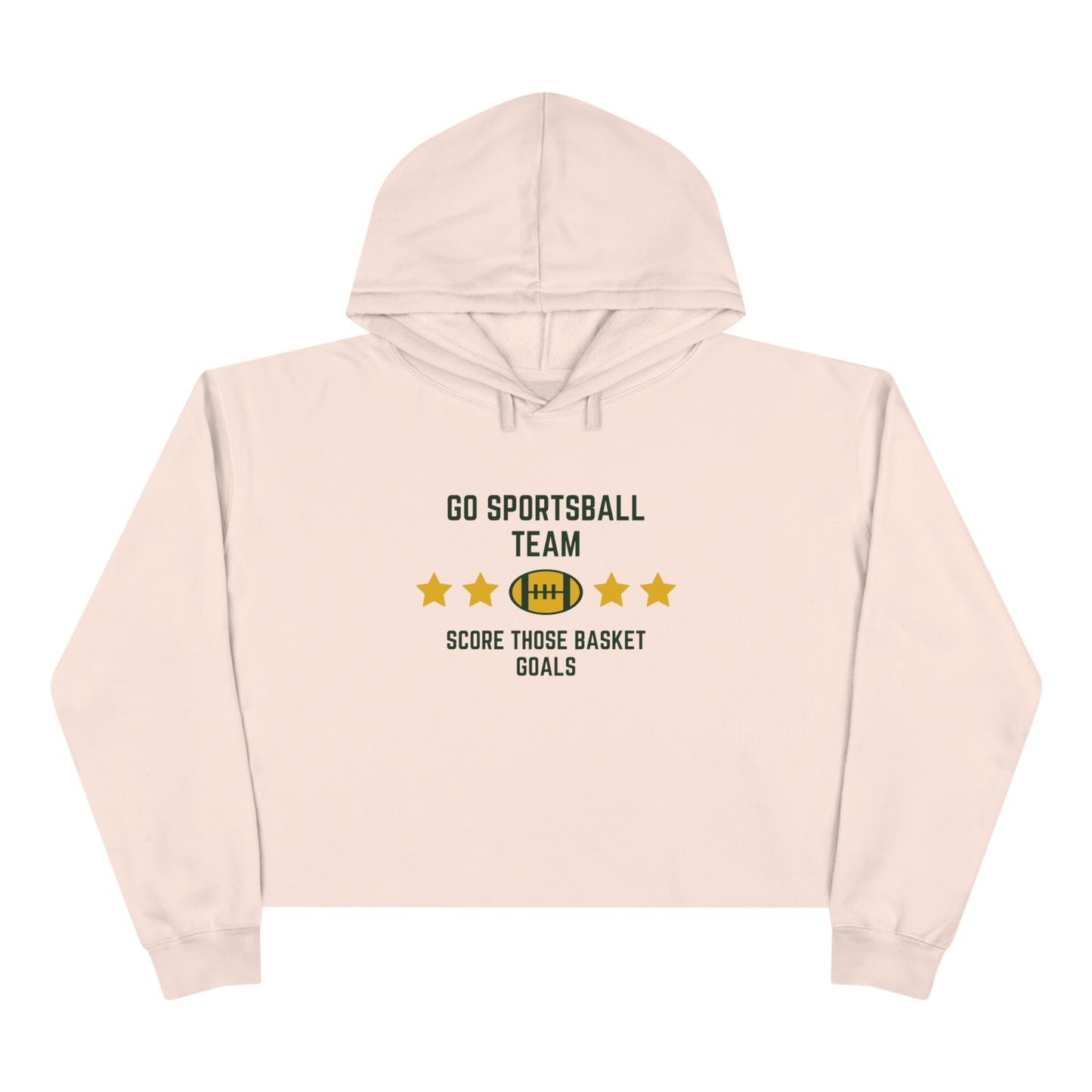 Women's Crop Sports Ball Team Hoodie