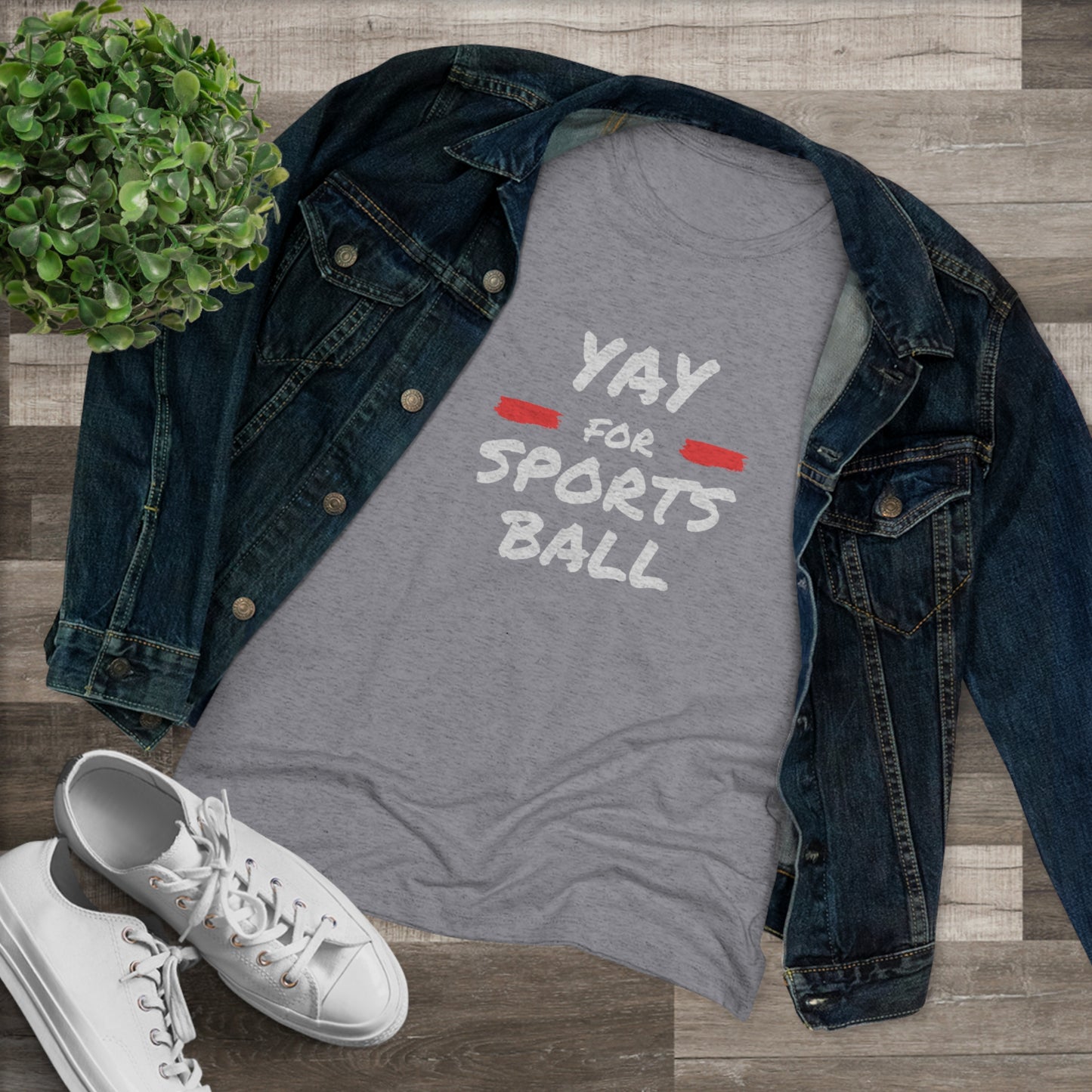 Women's Yay Sports Ball Triblend Tee