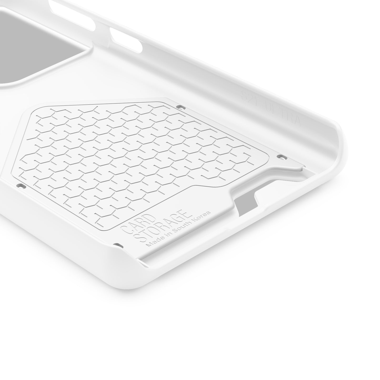 White End Oxygen Theft Phone Case With Card Holder