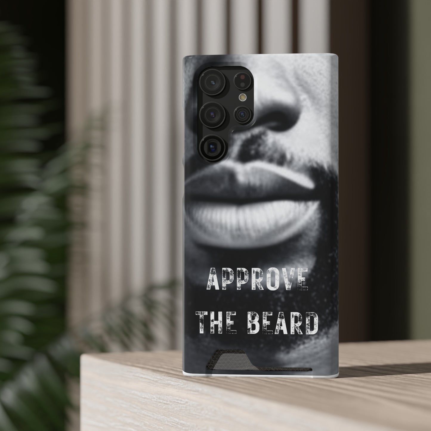 Approve the Beard Phone Case With Card Holder