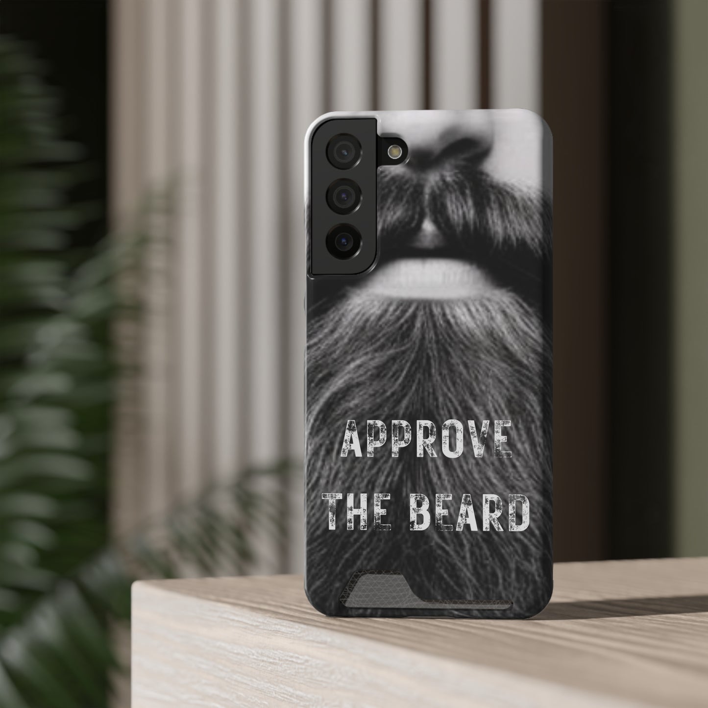 Approve the Beard Phone Case With Card Holder