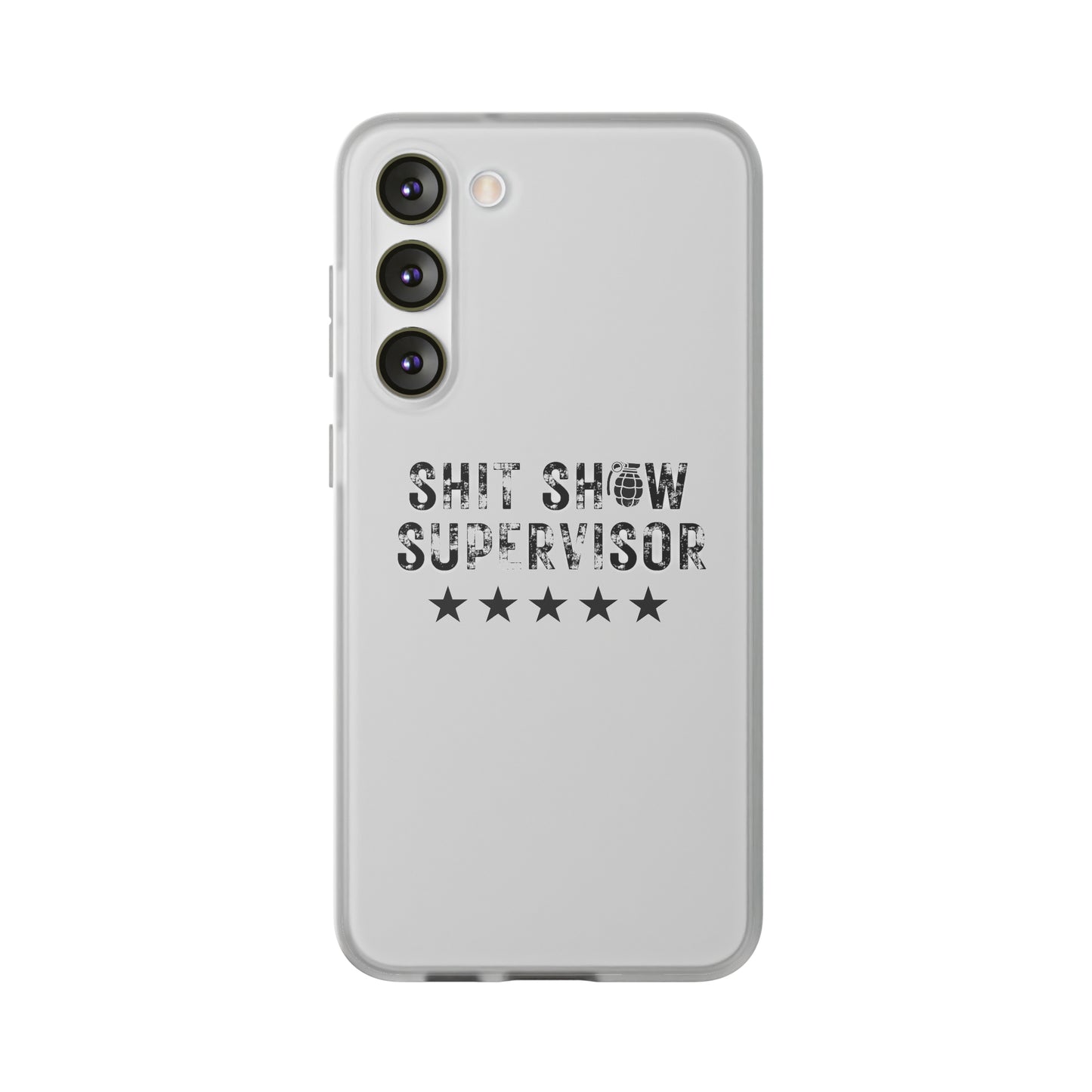 Shit Show Supervisor Clear Flexi Cases