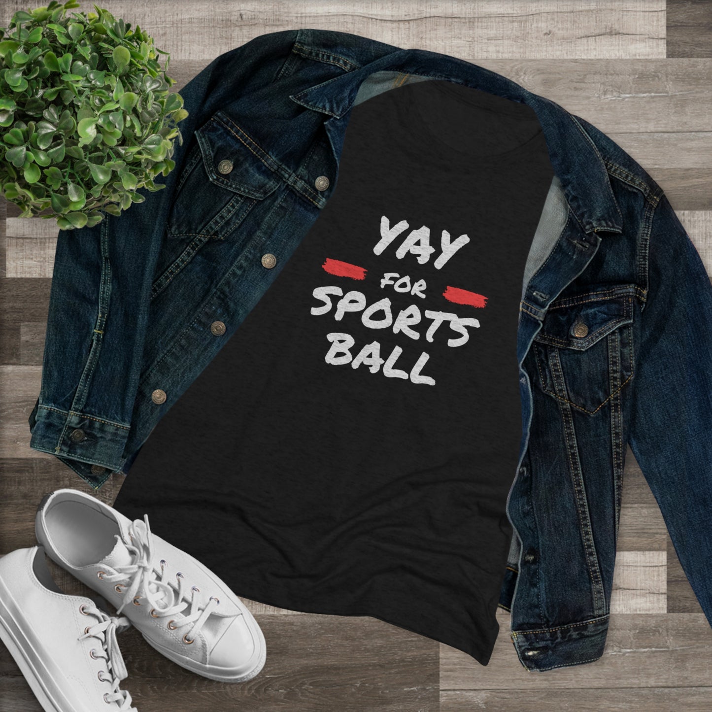 Women's Yay Sports Ball Triblend Tee