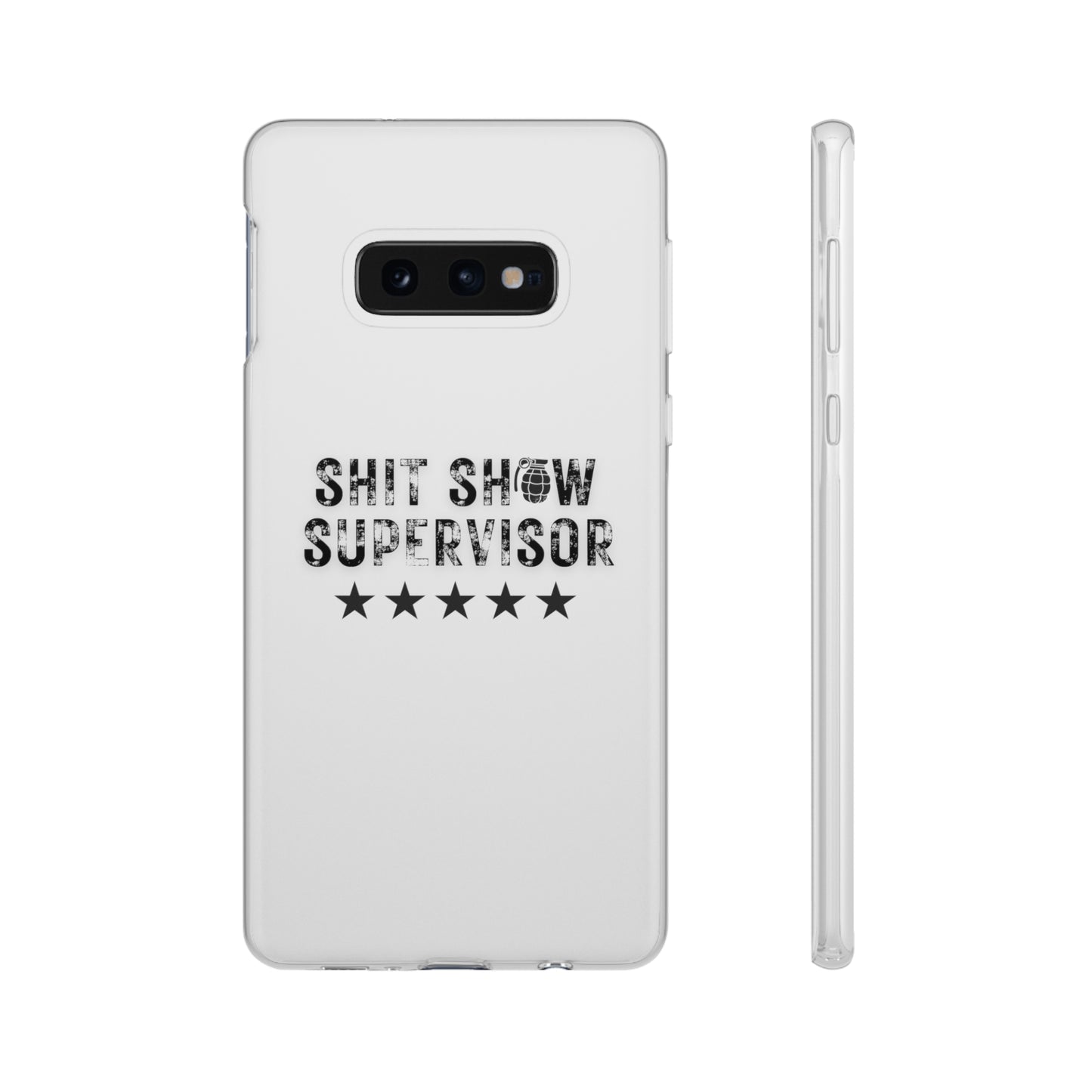 Shit Show Supervisor Clear Flexi Cases