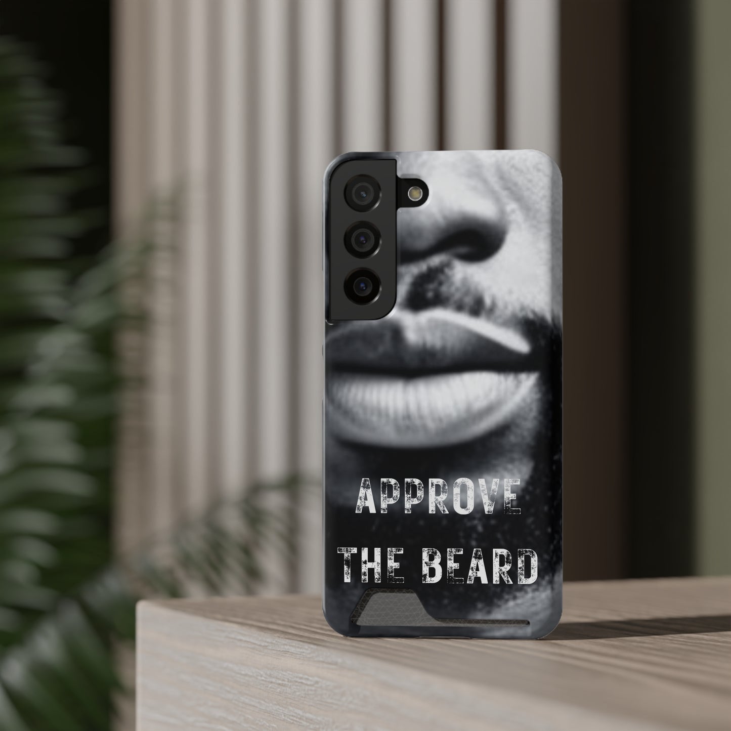 Approve the Beard Phone Case With Card Holder