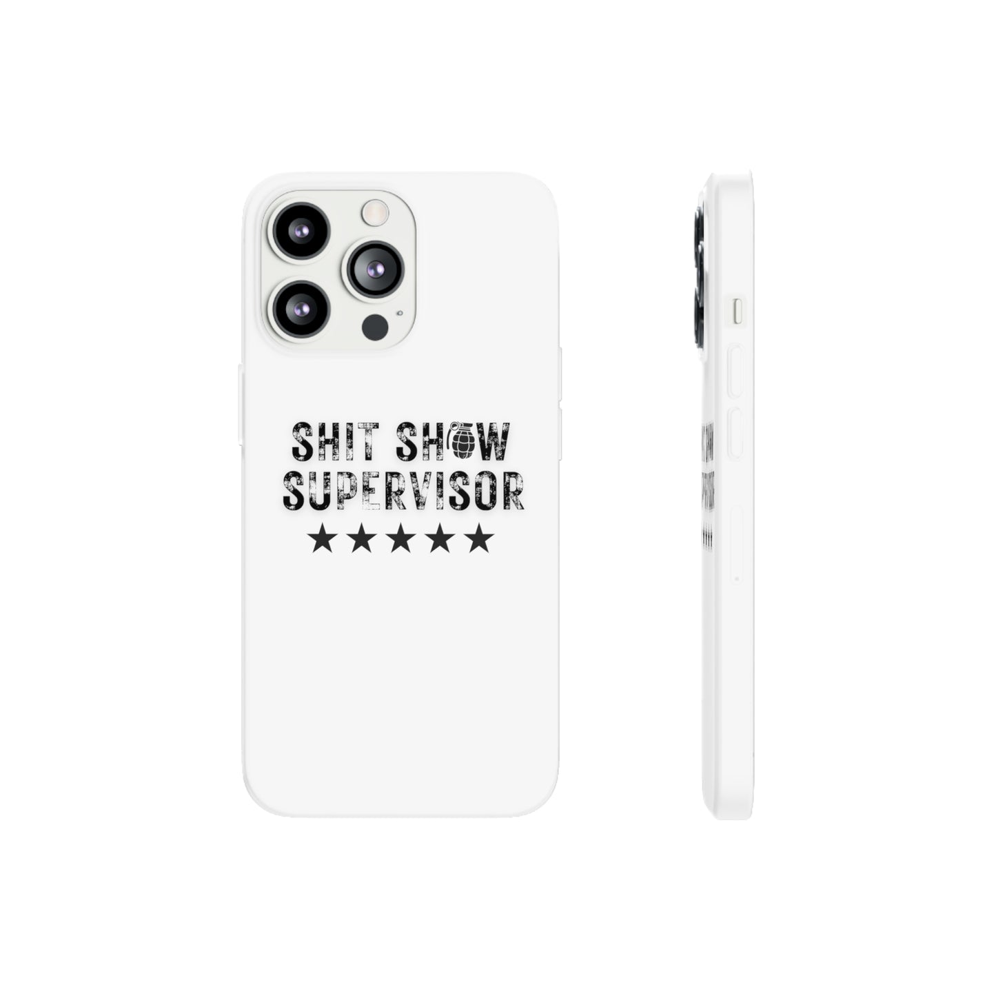 Shit Show Supervisor Clear Flexi Cases